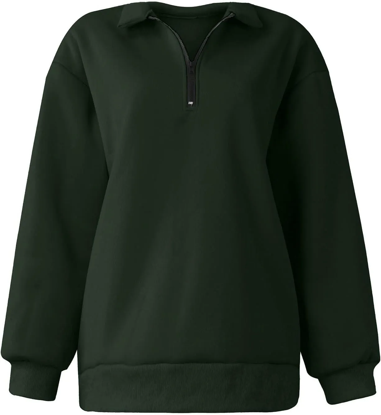 3/4 Zip Pullover Womens Oversized Sweatshirt Comfy Fleece Baggy Sweatshirts Long Sleeve Cute Sweat Shirt Fall Clothes