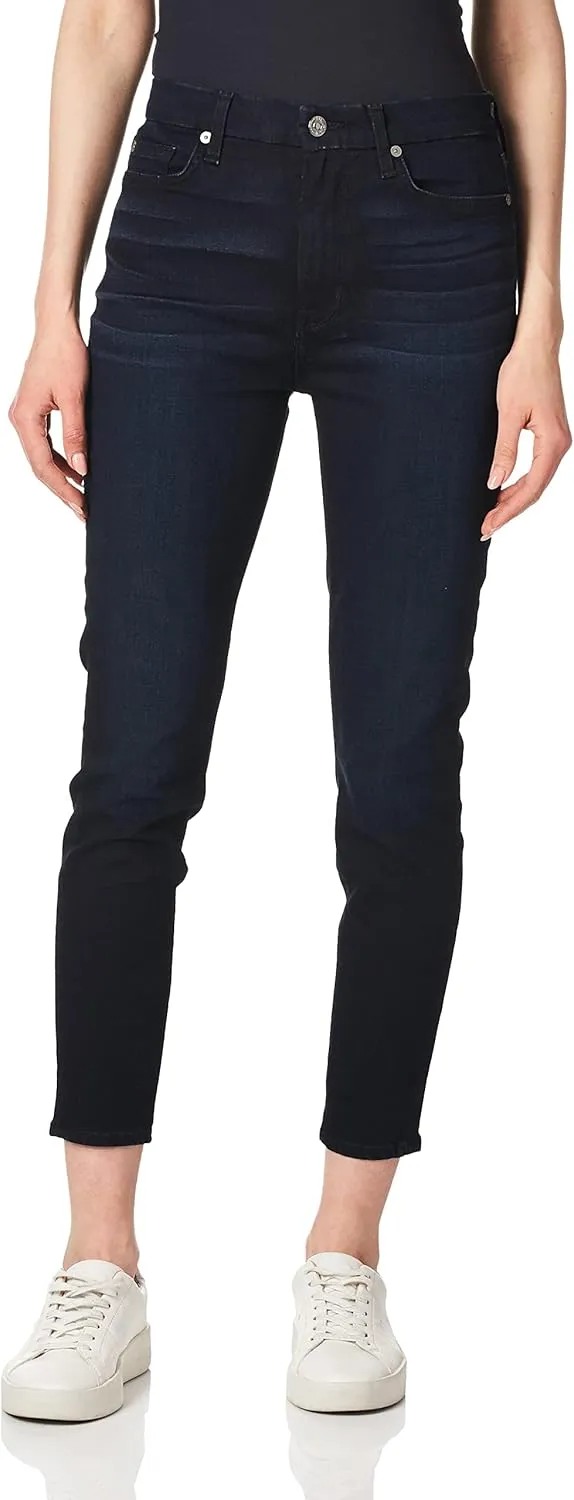 7 For All Mankind Women's High Rise Skinny Fit Ankle Jeans