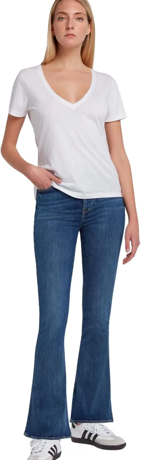7 For All Mankind Women's Ultra High-Rise Skinny Tailorless Bootcut Jeans