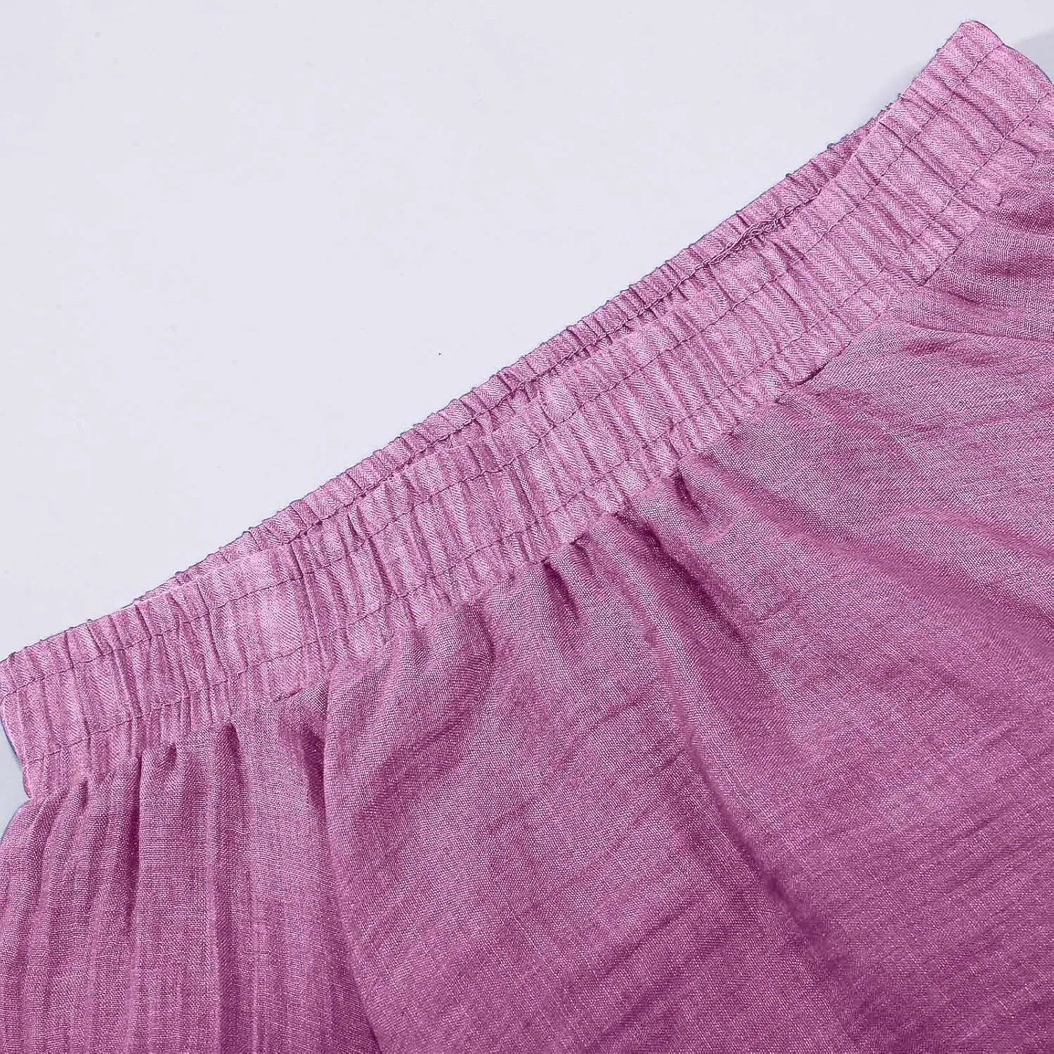 A Line Skirt for Women Trendy Flared High Elastic Waist Solid Loose Summer Pleated Long Skirts for Vacation Streetwear