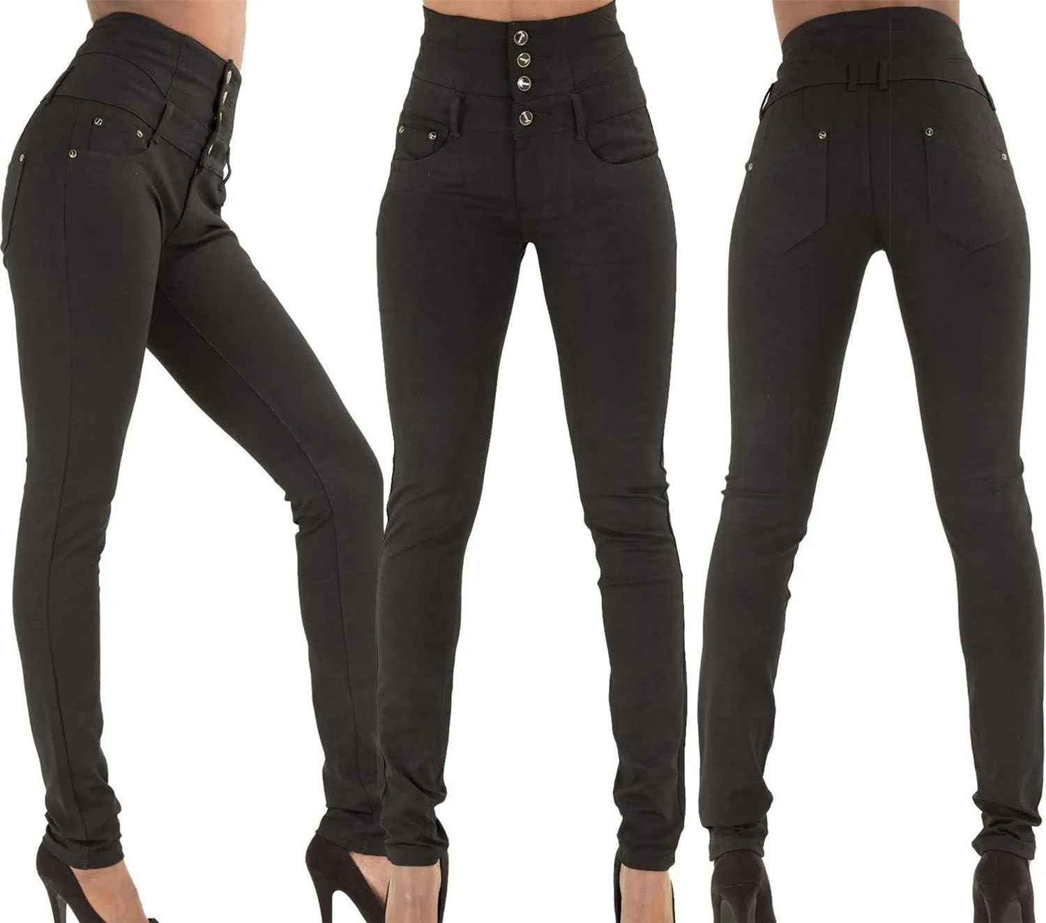 Andongnywell Women's Juniors High Rise Irresistible Jegging Pull-On Stretch Skinny Jeans