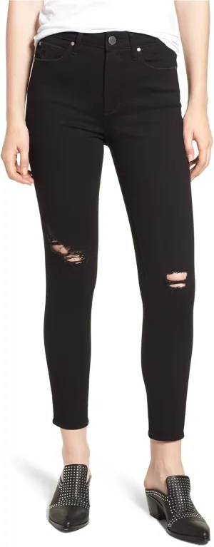 Articles of Society Womens Heather Skinny Fit Jeans, Black, 28