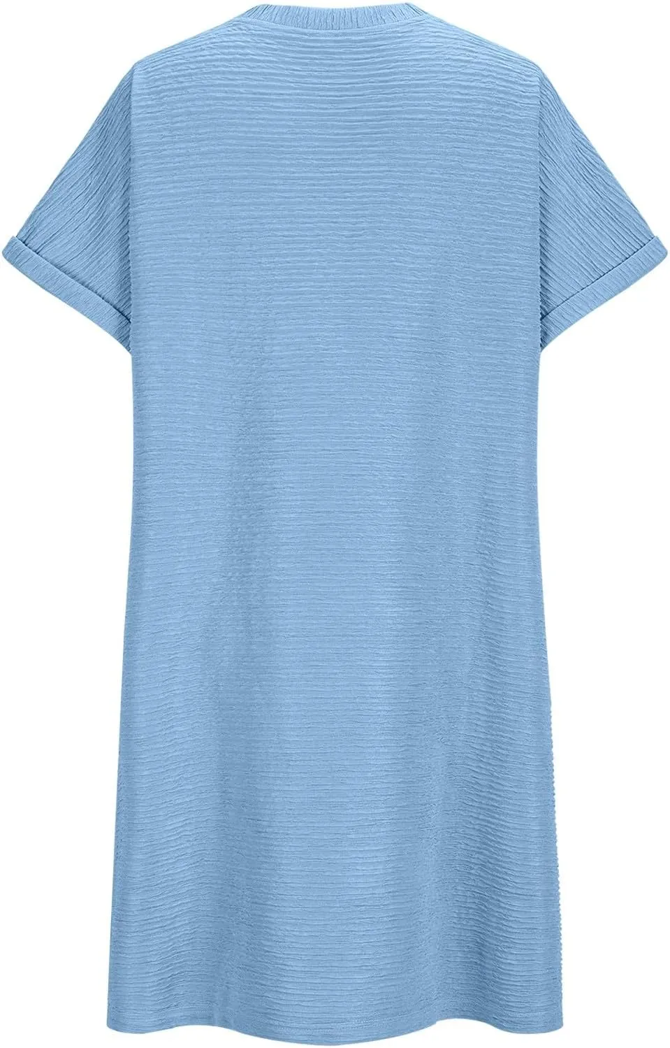 Borniu Womens Summer Beach Vocation Cute T Shirt Dress Casual Short Sleeve Crewneck Loose Flowy Mini Dresses with Pockets
