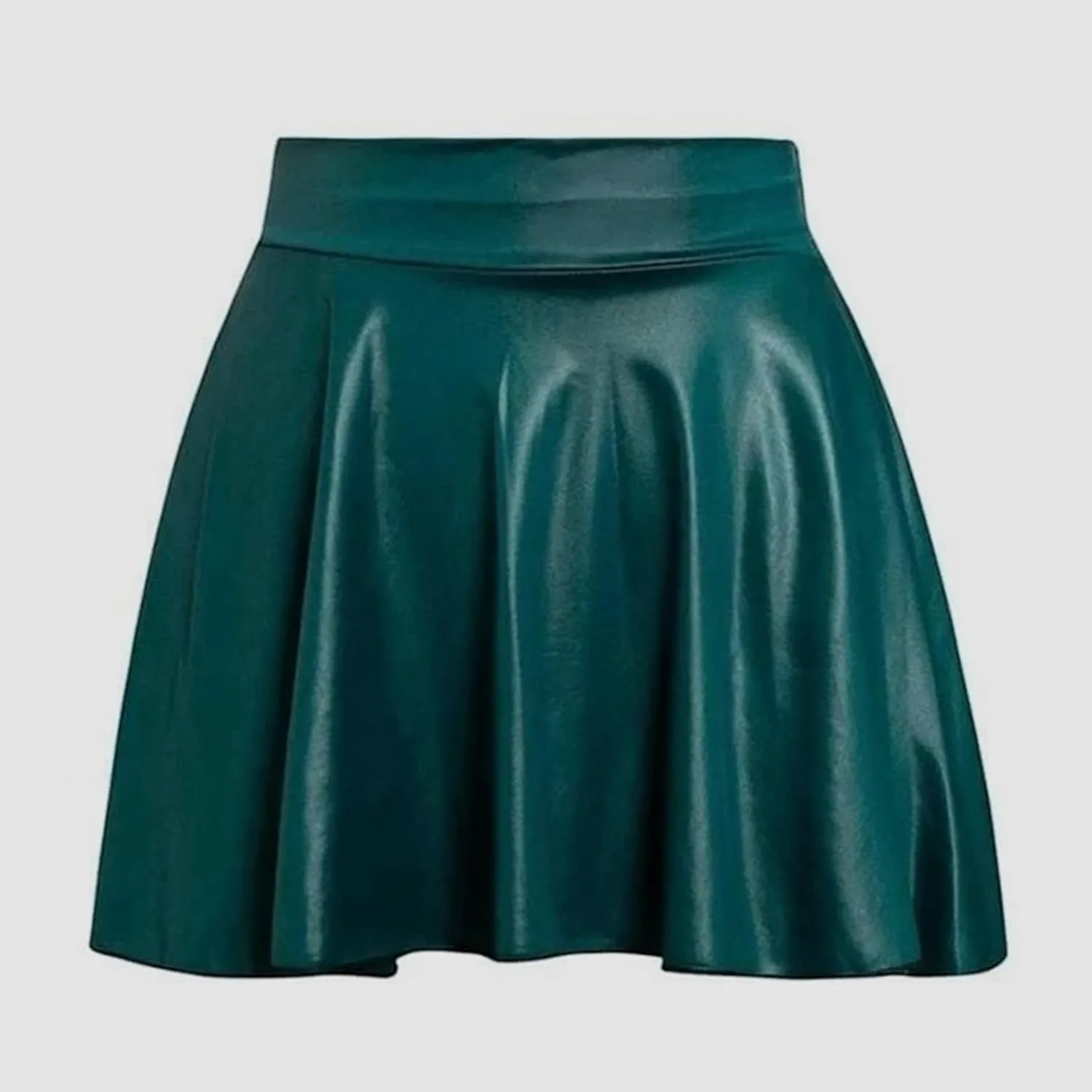 Colorful Skirt Women's Fashion High Waist Pleated Solid Color Short Skirt Loose Skirt Black Mini Skirt High