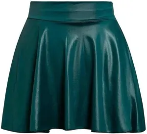 Colorful Skirt Women's Fashion High Waist Pleated Solid Color Short Skirt Loose Skirt Black Mini Skirt High