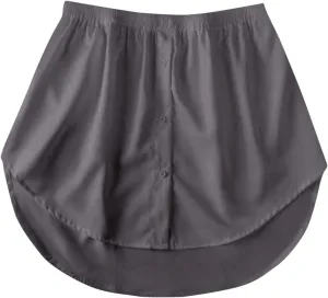 Cotton Bottom Skirt Extender for Layering Half Shirts Removable Layering Half Length Underskirt with Buttons