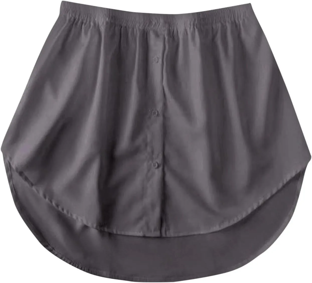 Cotton Bottom Skirt Extender for Layering Half Shirts Removable Layering Half Length Underskirt with Buttons