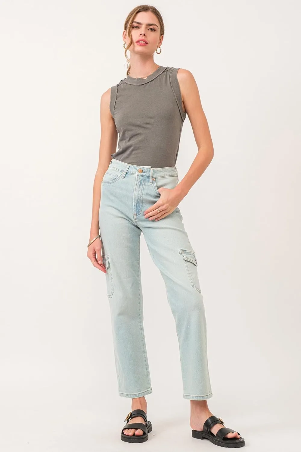 DEAR JOHN 90's Women's Jeans Straight Leg High Rise Ankle Inseam