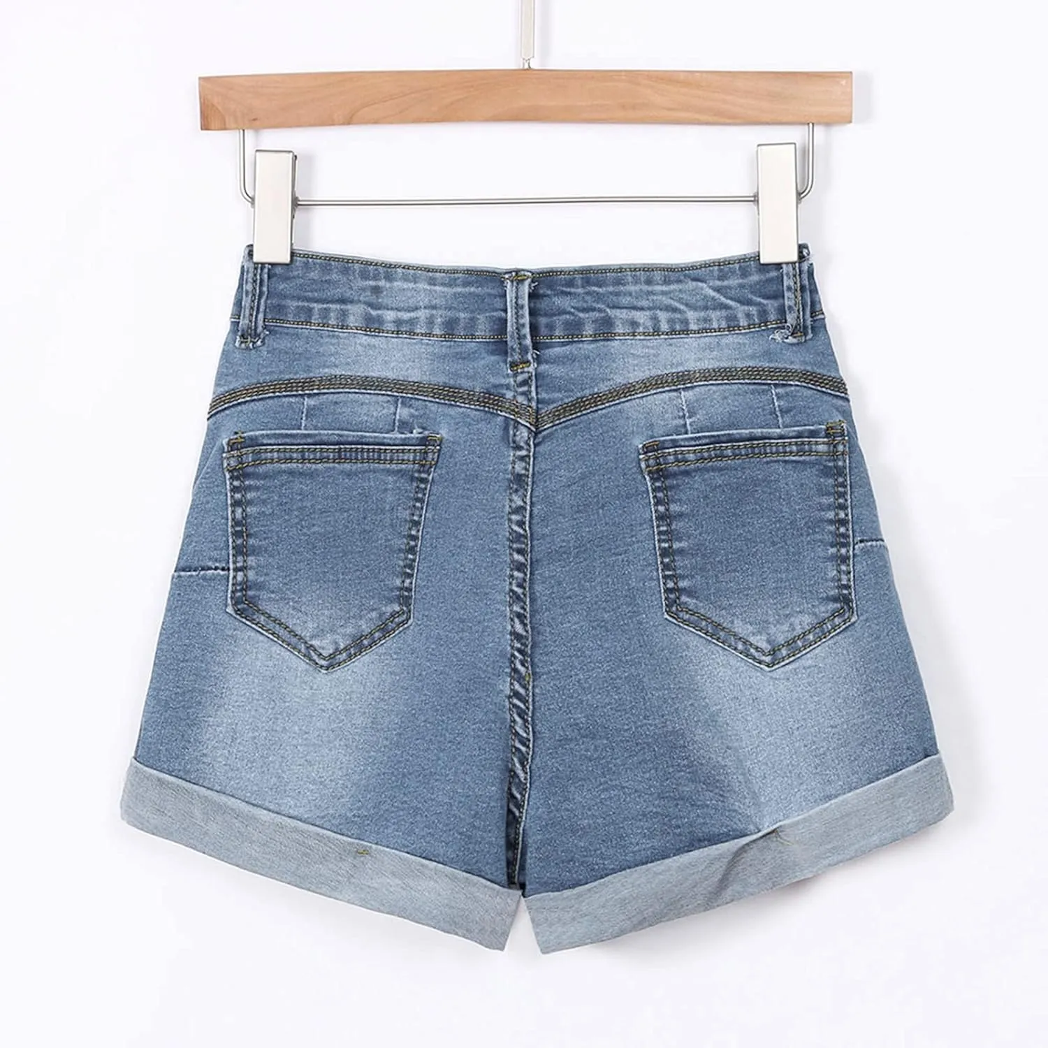 Denim Shorts Women High Waisted Jeans Shorts for Women Stretchy Hot Short Jeans Ripped Jean Short