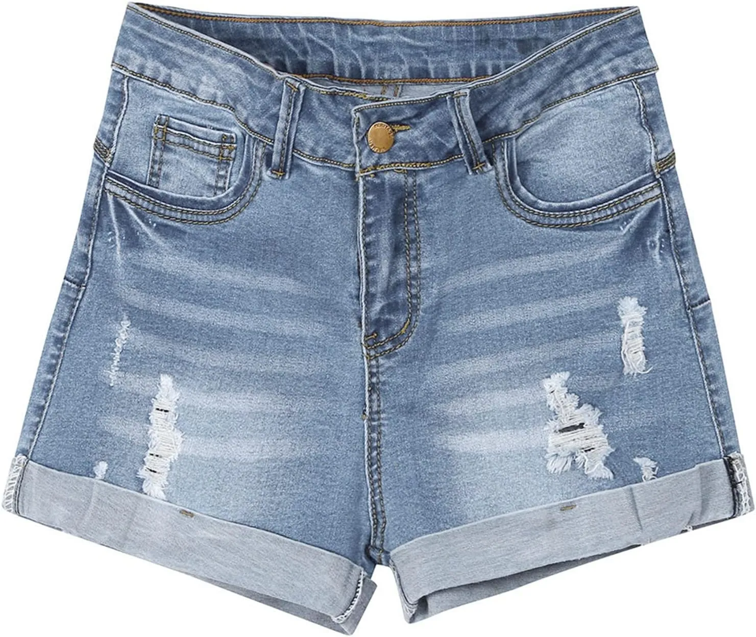 Denim Shorts Women High Waisted Jeans Shorts for Women Stretchy Hot Short Jeans Ripped Jean Short