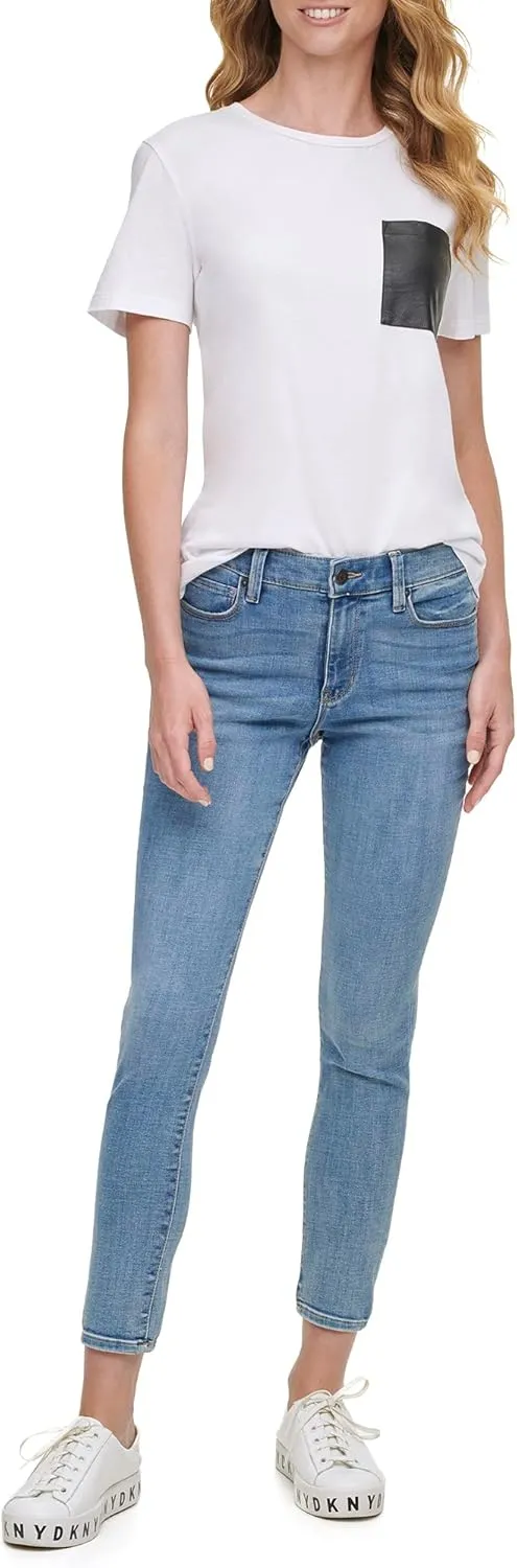 DKNY Womens Delancey High Rise Skinny Jeans