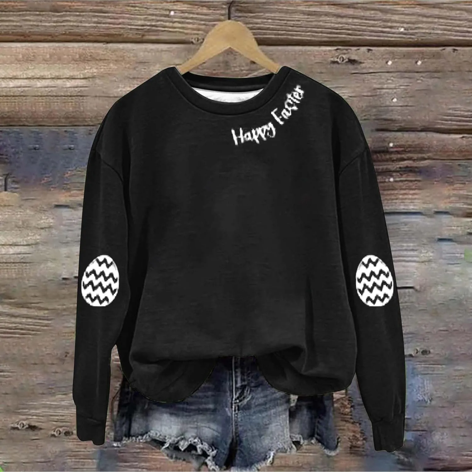 Faith Over Fear Hoodie Women Printed Round Neck Long Sleeve Hooded Sweatshirt Religious Sayings Sweatshirt Hoodies