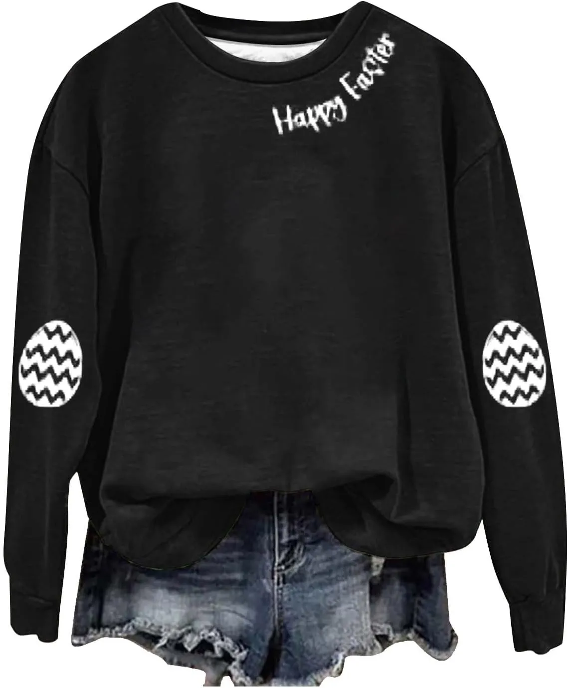 Faith Over Fear Hoodie Women Printed Round Neck Long Sleeve Hooded Sweatshirt Religious Sayings Sweatshirt Hoodies
