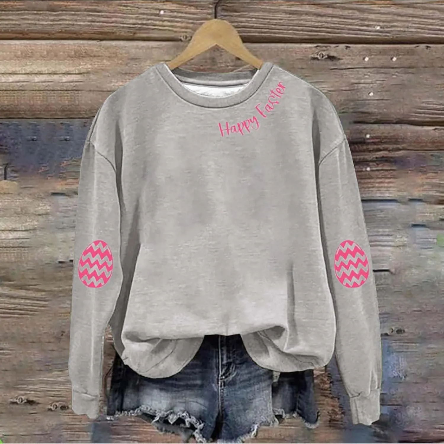Faith Over Fear Hoodie Women Printed Round Neck Long Sleeve Hooded Sweatshirt Religious Sayings Sweatshirt Hoodies