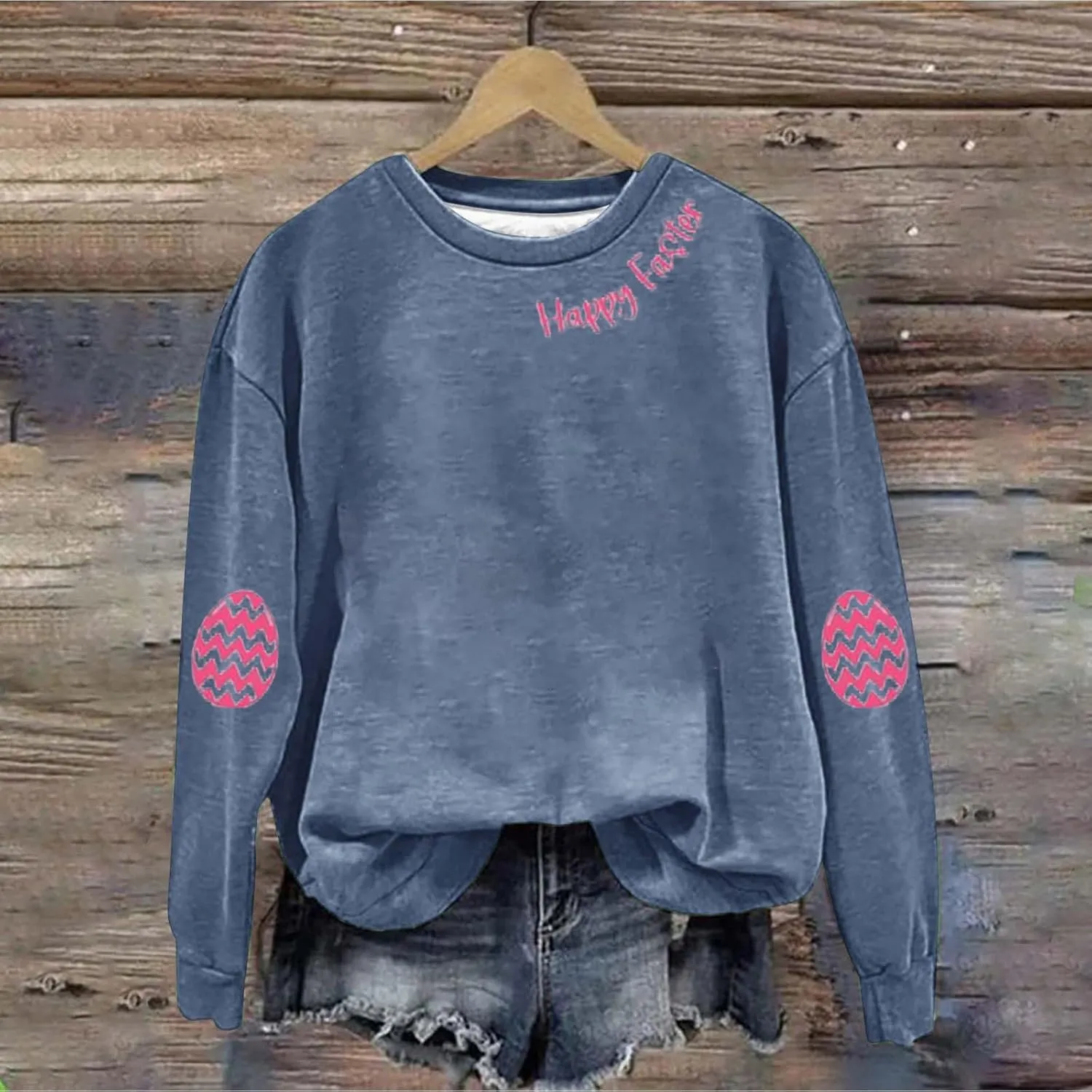 Faith Over Fear Hoodie Women Printed Round Neck Long Sleeve Hooded Sweatshirt Religious Sayings Sweatshirt Hoodies