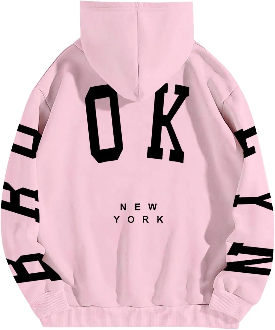 Fall Clothes 2024 Trendy Outfits Letter Printed Hoodie V Neck Fleece Sweatshirts Oversized Sweatshirt for Women