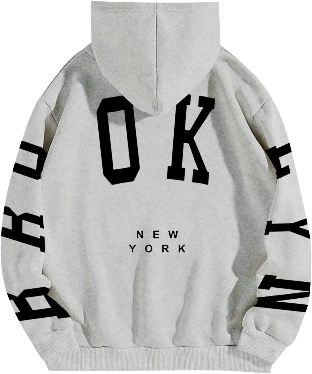 Fall Clothes 2024 Trendy Outfits Letter Printed Hoodie V Neck Fleece Sweatshirts Oversized Sweatshirt for Women
