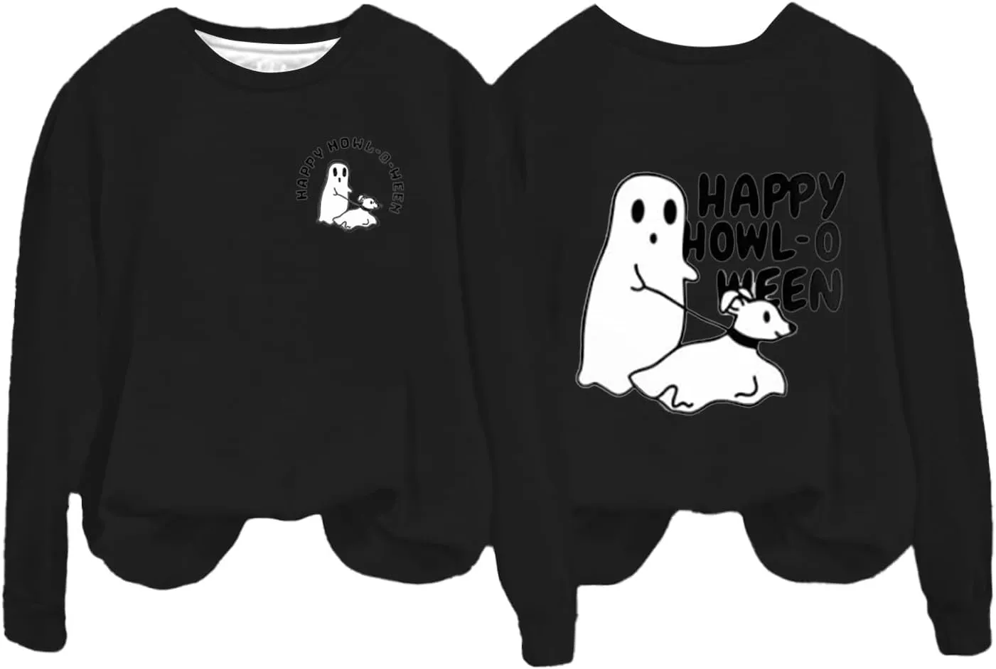 Fashion Hoodies for Women Halloween Prined Hooded Thick Warm Long Sleeve Pullover Loose Fit Sweatshirt Joggers Hoodie