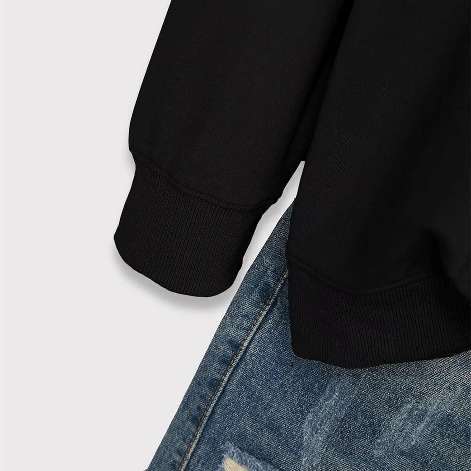 Fashion Sweatshirt for Women Funny Letter Print Regular Fit Long Sleeve Crewneck Pullovers Lightweight Hoodless Tops