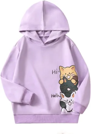 Floerns Girl's Letter Graphic Hoodie Oversized Long Sleeve Hooded Sweatshirts