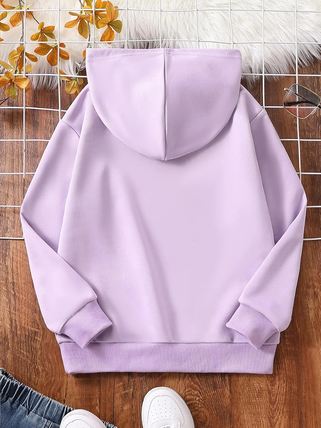 Floerns Girl's Letter Graphic Hoodie Oversized Long Sleeve Hooded Sweatshirts