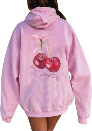 Floerns Girl's Letter Graphic Hoodie Oversized Long Sleeve Hooded Sweatshirts