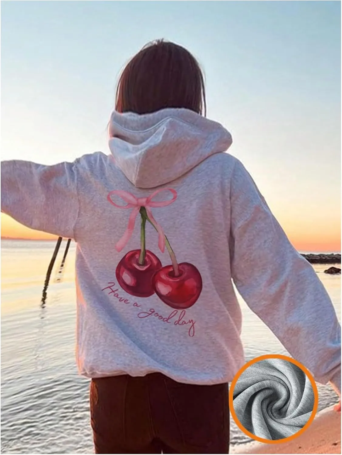 Floerns Girl's Letter Graphic Hoodie Oversized Long Sleeve Hooded Sweatshirts