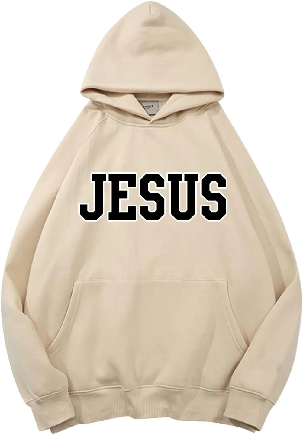 Girls' Fashion Hoodies & Sweatshirts Jesus Letter Print Fall Fleece Winter Outfit with Pocket Long Sleeve Oversize Pullover