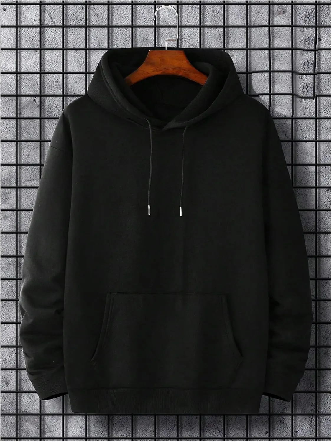 GORGLITTER Men's Anime Graphic Hoodies Oversize Cool Fleece Hoodies Pullover Trendy Hooded Sweatshirt with Pocket