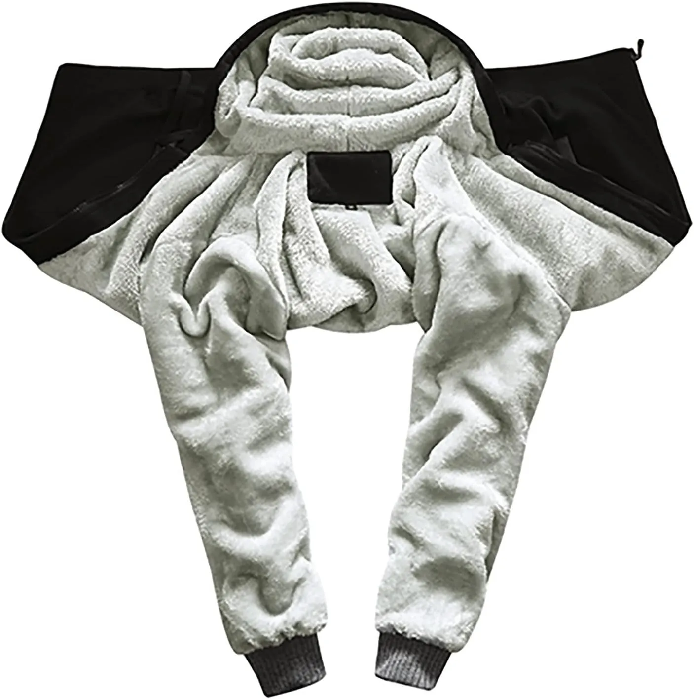 Heavyweight Winter Sweatshirt Thick Fleece Sherpa Lined Warm Jacket Big Tall Zip Up Mens Hoodie Outerwear Coats