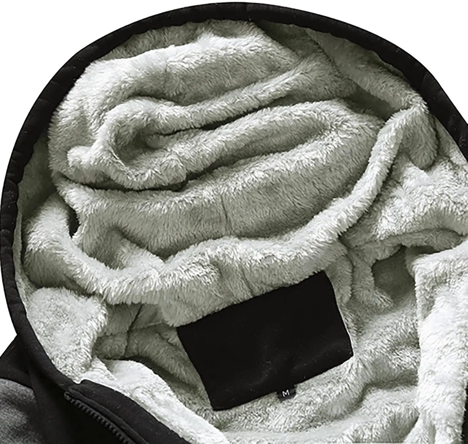 Heavyweight Winter Sweatshirt Thick Fleece Sherpa Lined Warm Jacket Big Tall Zip Up Mens Hoodie Outerwear Coats