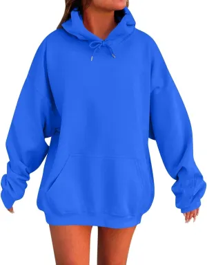 Hooded Sweatshirt Women Crewneck Sweatshirts Long Sleeve Shirts with Pocket Pullover Sweater Jumper Plus Size Tops