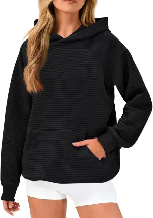 Hoodies For Teen Girls Long Sleeve Western Sweatshirts Knit Fall Sweaters Casual Solid Tunic Pullover With Pocket