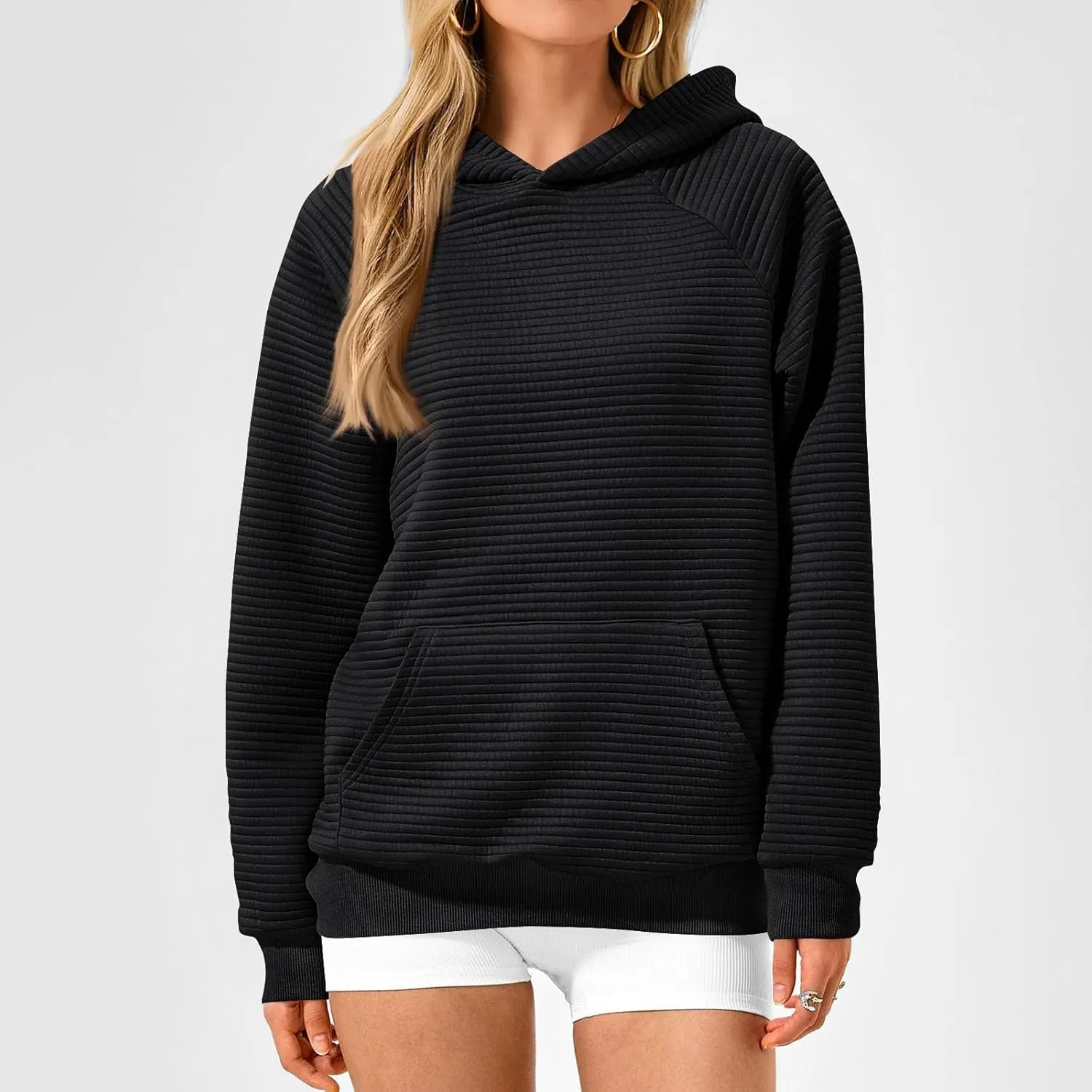 Hoodies For Teen Girls Long Sleeve Western Sweatshirts Knit Fall Sweaters Casual Solid Tunic Pullover With Pocket