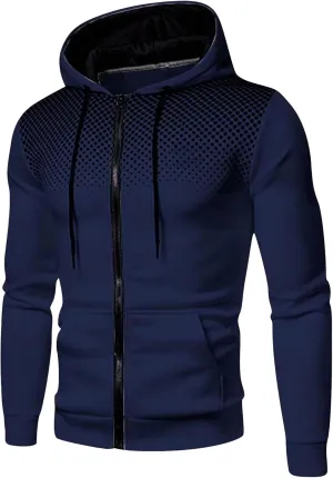JEShifangjiusu Mens Zip Up Hoodies Sweatshirt Winter Printed Fashion Drawstring Hoodie Casual Hoodie Jacket with Pockets