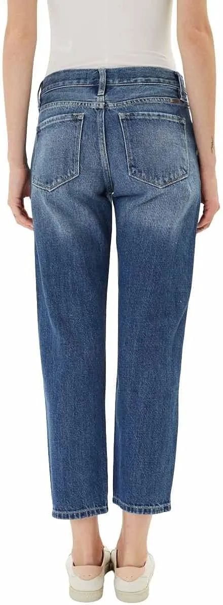 Kancan Women's Mid Rise Distressed Boyfriend Jeans - KC8643