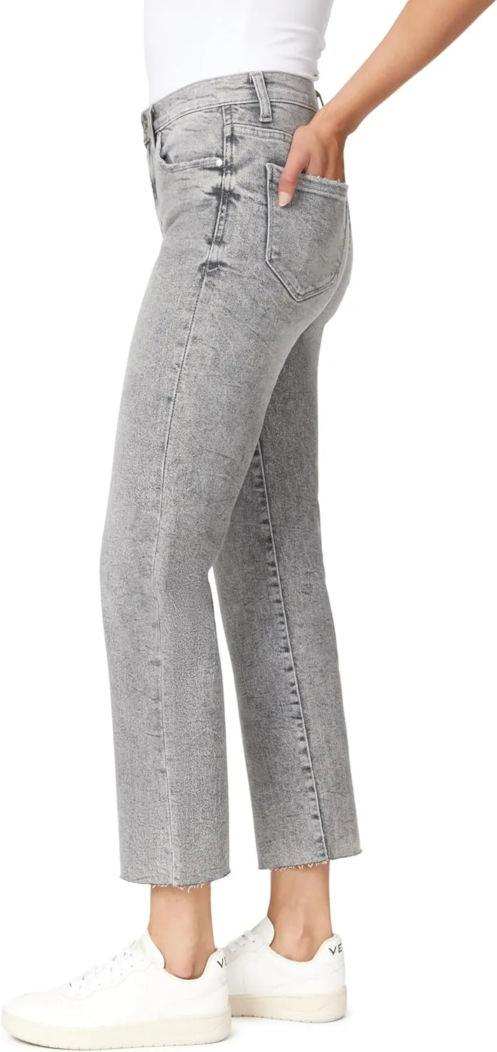kensie Jeans Women's The Allie High-Rise Slim Straight Raw Hem 27-Inch Inseam, Sizes 0-16