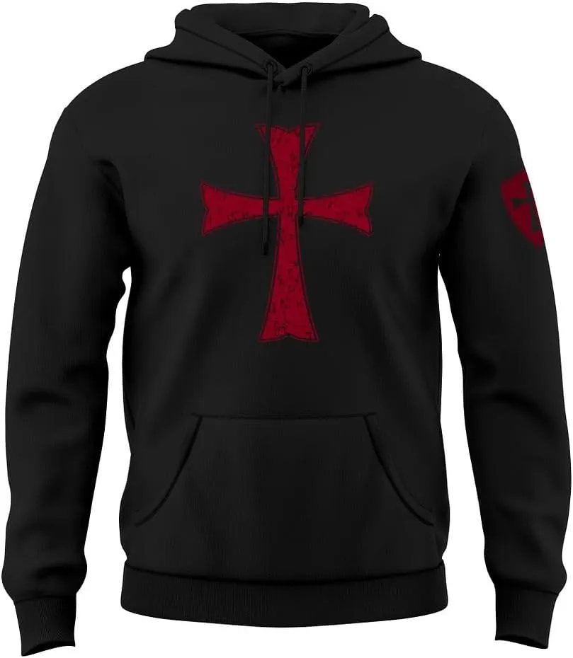 Knights Templar Crusader Cross Men's Hoodie Sweatshirt