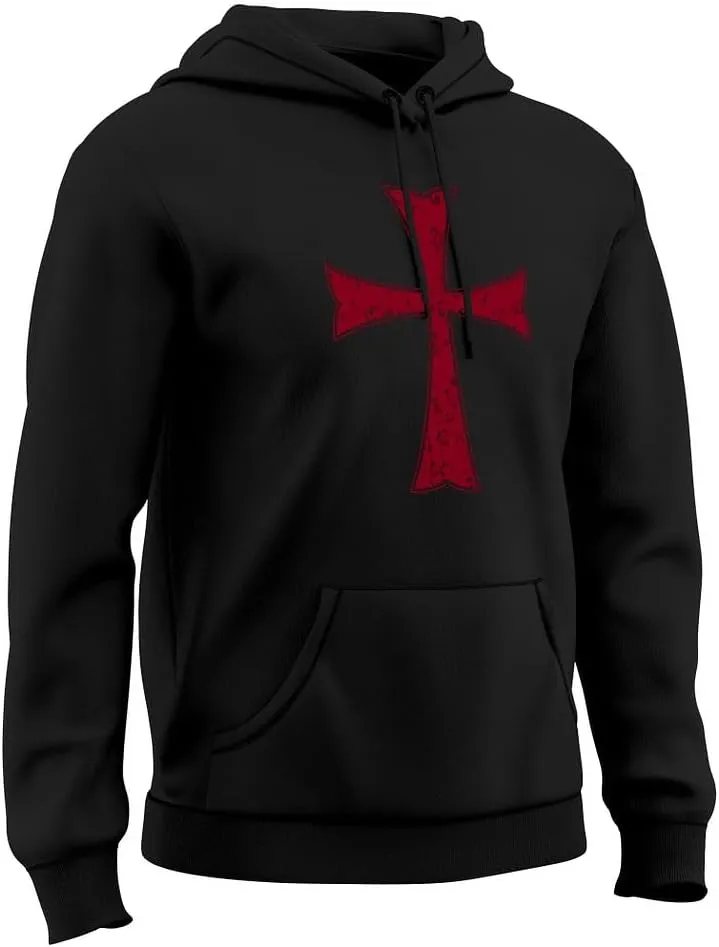 Knights Templar Crusader Cross Men's Hoodie Sweatshirt