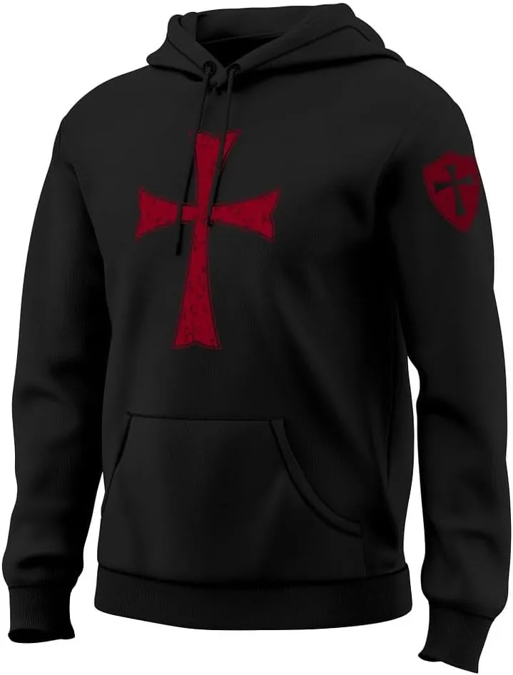 Knights Templar Crusader Cross Men's Hoodie Sweatshirt