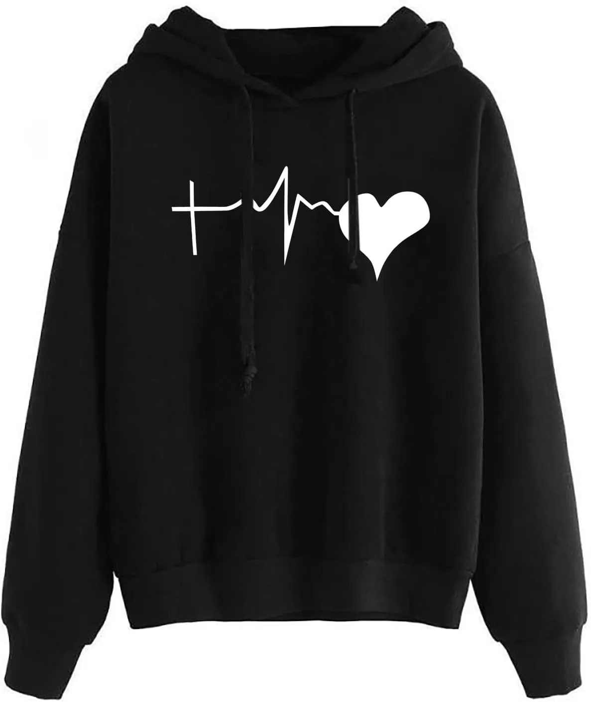 LCMTWX Casual Sweater Long-sleeved Hooded Printed Womens Women's Hoodies & Sweatshirts Short Zip up Hoodie Women