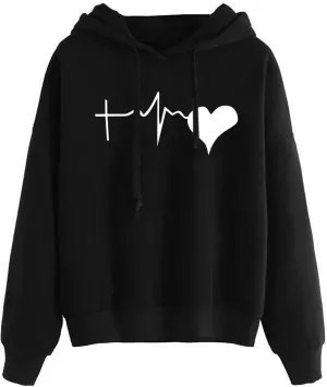 LCMTWX Casual Sweater Long-sleeved Hooded Printed Womens Women's Hoodies & Sweatshirts Short Zip up Hoodie Women
