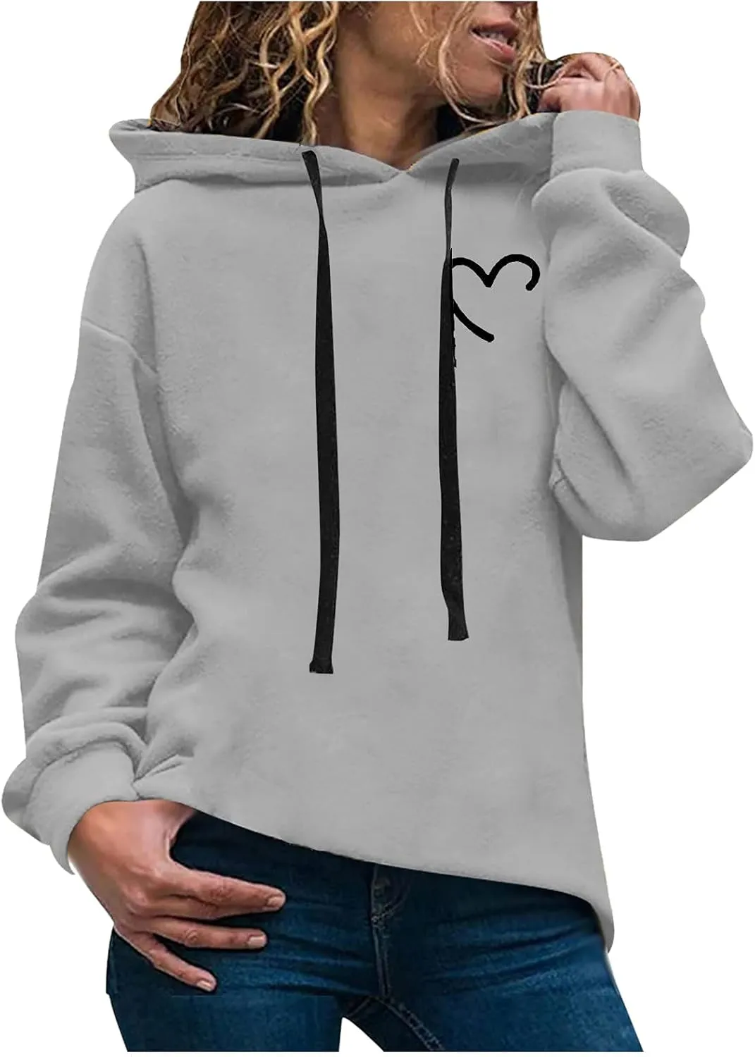 LCMTWX Casual Sweater Long-sleeved Hooded Printed Womens Women's Hoodies & Sweatshirts Short Zip up Hoodie Women