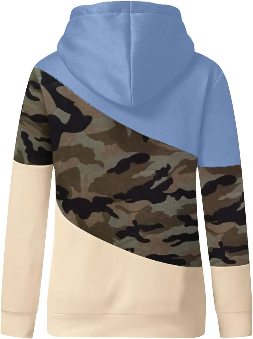 LCMTWX Sleeve Casual Hoodie Splice Contrast Long Sweatshirt Solid Strap Women Tops Women's Hoodies Sweatshirts Petite
