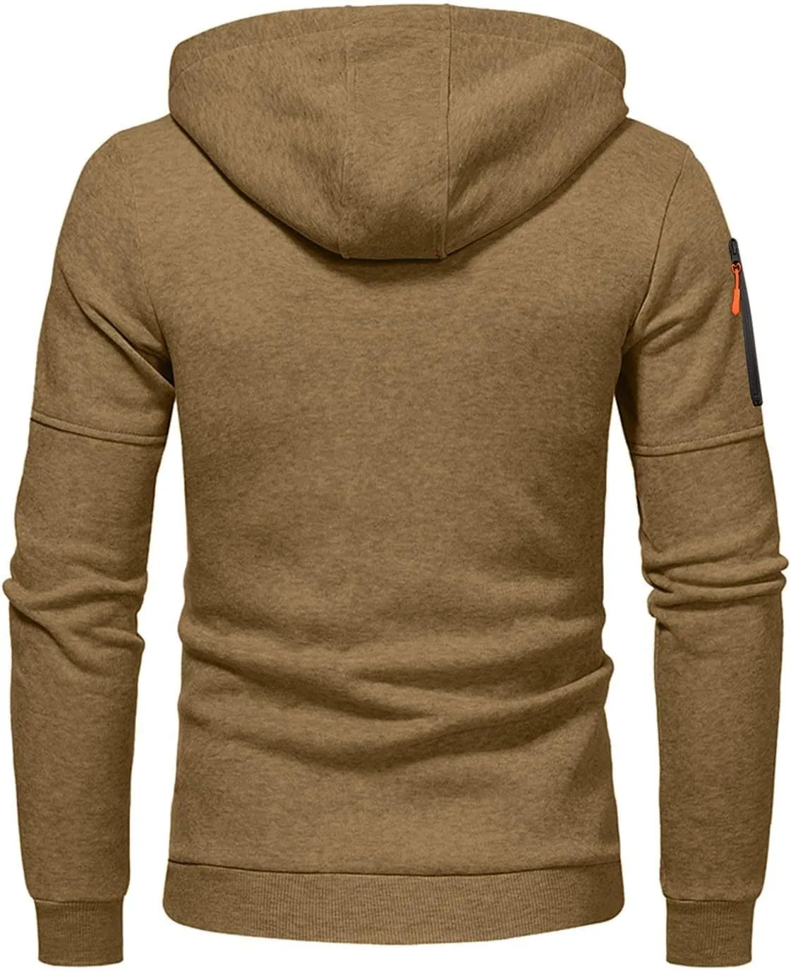 Men Hoodies Casual Hoodies for Men Full Zip Long Sleeve Sweatshirt Sports Hooded Work Jacket Tops with Zip Pockets
