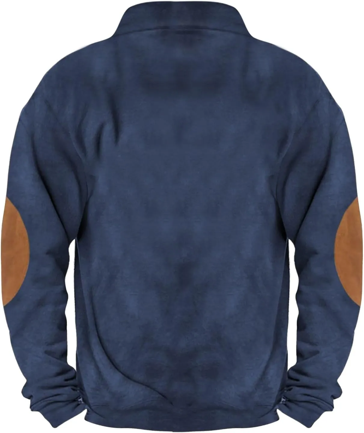 Men's American Flag Graphic Sweatshirts Button Stand Collar Long Sleeve Patriotic Pullover, S-3XL