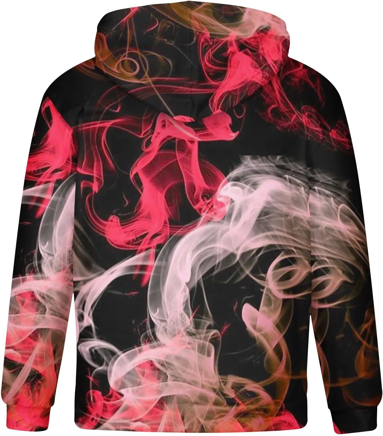 Men's Colour Block Hooded Sweatshirts Casual Long Sleeve Pullover Tops Novelty Printed Y2K Hoodies with Pockets