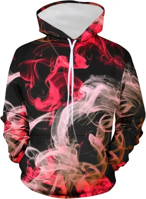 Men's Colour Block Hooded Sweatshirts Casual Long Sleeve Pullover Tops Novelty Printed Y2K Hoodies with Pockets