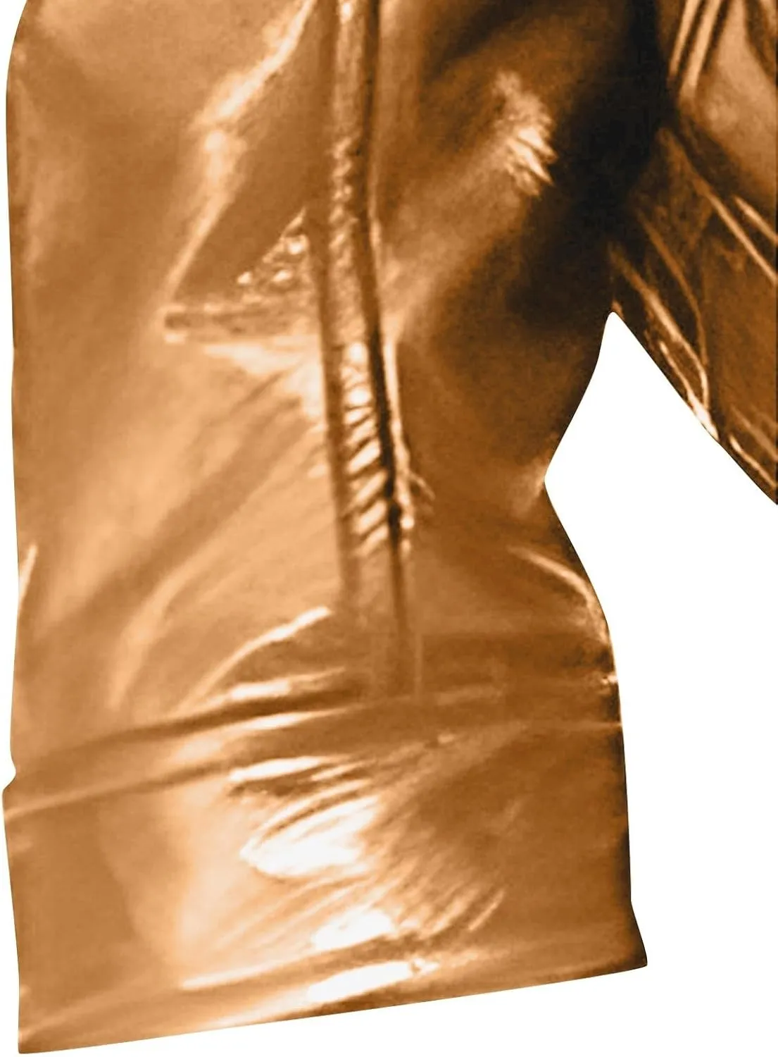 Mens Faux Leather Warm Fleece Zip Up Jacket Stand Collar Leather Motorcycle Jacket Lightweight Bomber Outwear PU Coat