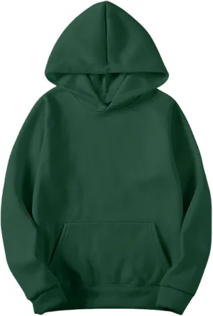 Men's Fleece Hoodies Pullover 2024 Casual Cotton Hooded Collar Sweatshirts Ultra Soft Long Sleeve Shirts with Pocket